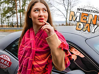 Shy Teen Miss Sunset Gives Sloppy Car Blowjob After Rid...