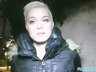 Short-haired Broken Floozie Agrees To Suck Stranger