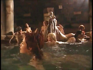 Amazing orgy in the swimming pool