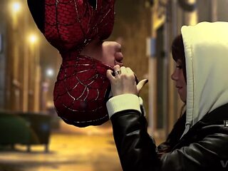 Spiderman gets lucky as sexy stranger Capri Anderson gi...