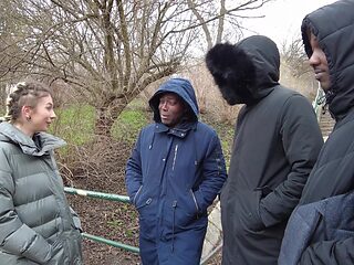 Hardcore interracial gangbang with a hot ass blonde -  ...