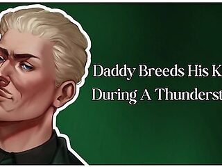 Daddy Breeds His Kitten During A Thunderstorm