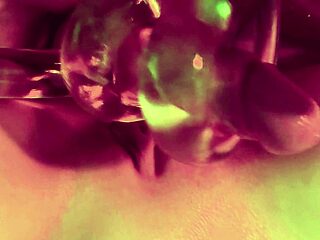 Oiled and Fucked with XLong Dildo Double Penetration