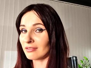 Jeny Smith and a dude are watching some XXX content
