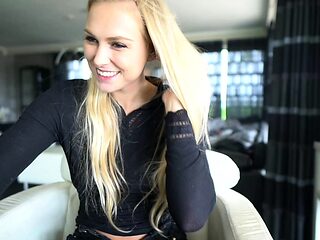 Horny Blonde In Solo Masturbation