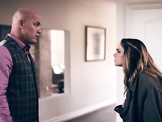 Athena Faris is dominted by the bald, tattooed DILF