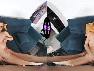 Arina Shy rides a big cock in stunning vr quality