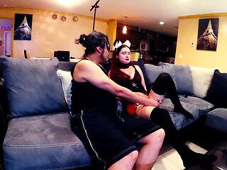 Amateur Brunette Violet gets naughty with S