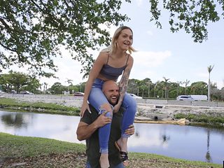 Horny Joey White moans while getting pleasured by her h...
