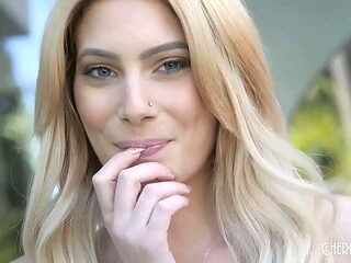 Skinny Natural Blonde Nella Jones Rides Donnie Rock Har...