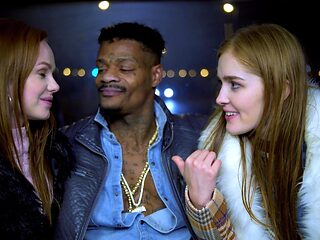 Jason's massive black dick pleases Ella and Jia in...