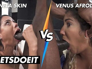 Canela Skin vs Venus Afrodita: Latina Anal Showdown wit...