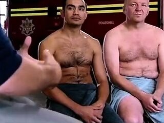 Daddy Bombeiros Get a Testicular Exam by Amateur Medic