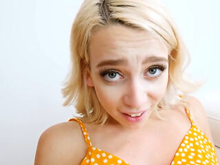 Hot blonde enjoys some fun with a horny stepbrother