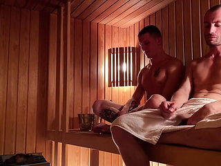 I came to the sauna to warm up, but then a nice guy cam...