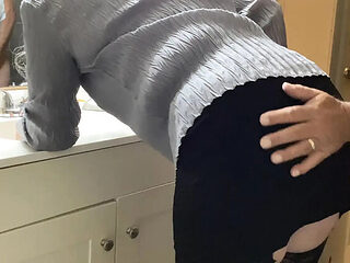 Homemade Anal Fuck with Mature Blonde in Stockings Befo...