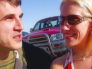 Blonde Bitch Eats Lucky Guys Asshole And Fucks Him On A...