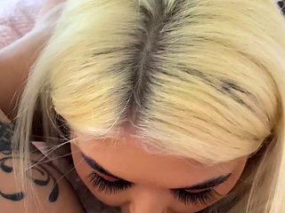 Blonde Blowjob Babe Performs A Sloppy POV Cocksucking