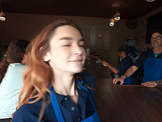 Nasty horny ginger deepthroats and orgasms on riding fa...