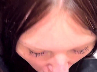 Fast Cum in a Shopping Mall Fitting Room