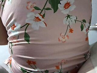 Step Mom Mini Dress No Panties Handjob For Step Son Big...