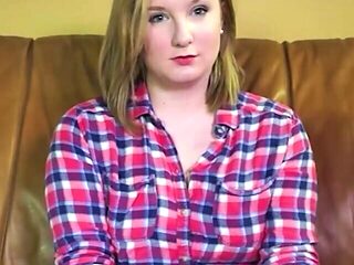 Chubby blonde babe is willing to get the creampie