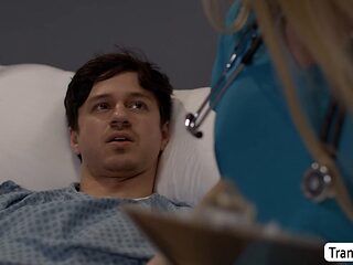 Shemale Doctors Passionate Blowjob for Sick Patient