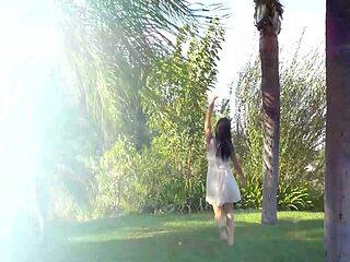 Petite solo brunette Aidra Foxx plays with her meaty pu...