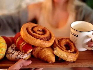 A Cozy Winter Morning in Bed  Coffee, Croissants and Ma...