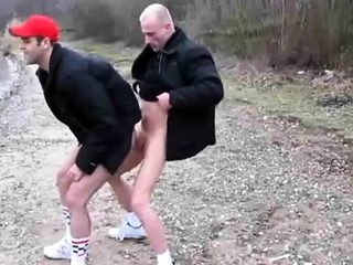 Daddy and Younger Dude fucking Outdoors