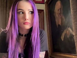 Gothic Teen Val Steele Gives Brother a Blowjob &amp; Cr...