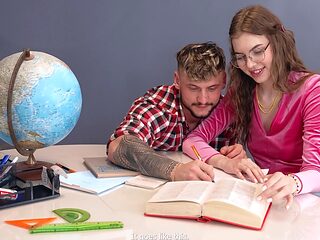 Brunette teen Alice Xo rides cock in cowgirl pose