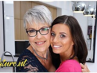 Hot Granny Lady Sextasy And Naughty Babe Vicky Love Sti...