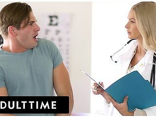 Naughty Doctor Emma Hix Sucks Her Patients Cock After C...