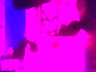 Trans mummy plays with her udders and stiff trouser snake