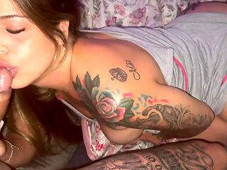 My Friend's Sexy Inked Blonde GF Seduced Me With H...