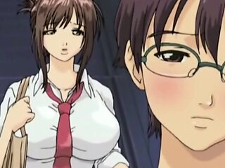 Teacher's big boobs bounce as she fingerbangs her ...