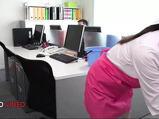 Chihiro Akino Office Blowjob Leads to Explosive Creampi...