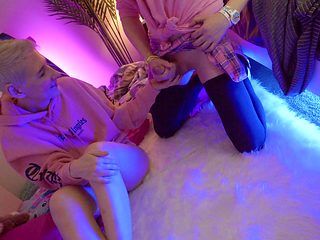 Intimate moment: Crossdressing femboy strokes in front ...