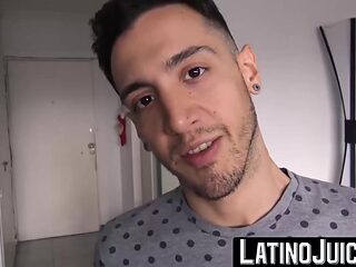 Alluring Latino Herbert Shoots Out His Hot Milk While G...