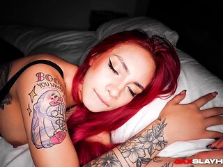 Sexy redhead babe hardcore anal drilled