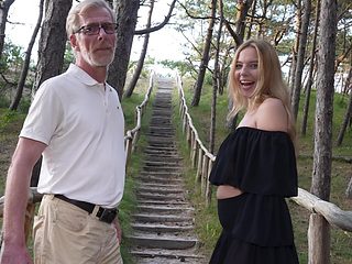 Blonde wife Ivey Passion enjoys while sucking her hubby...