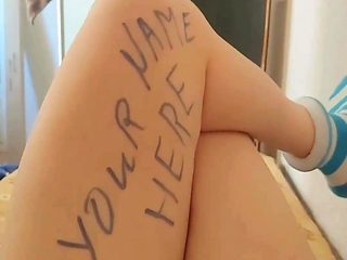 JIZZ SHOT ON NAME OF YOU ON MY NICE AMPLE HIPS RED-HOT ...