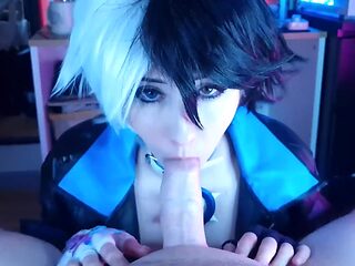 Sexy cosplayer teen provides awesome POV views in home ...