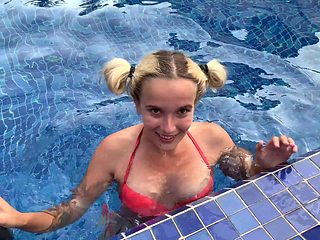 Hot blonde loves sperm on her chest after great cam sex