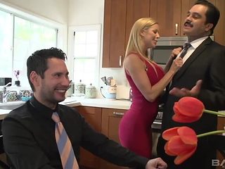 Alexis Fawx: Big Titted MILF Cums on Cock with Audience