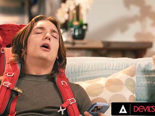 DEVILS FILM - Busty Stepmom Gets Horny While Catching H...