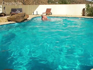 British MILF Camilla Creampie Fucks Big Cock in Swimmin...
