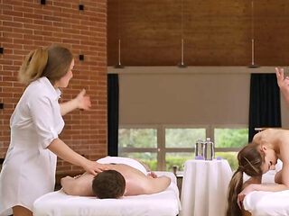 A massage leads to a man getting cucked without knowing