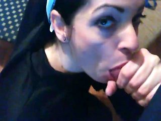 Slut Milf In A Nuns Costume Sucks Her Boyfriends Dick